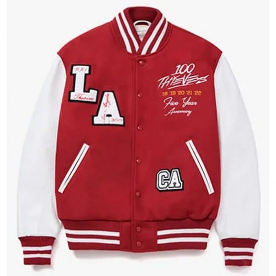 100 Thieves 5-Year Varsity Jacket 100 Thieves 5-Year Varsity Jacket