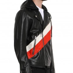 13 Reasons Why Ross Butler Leather Jacket with Hood