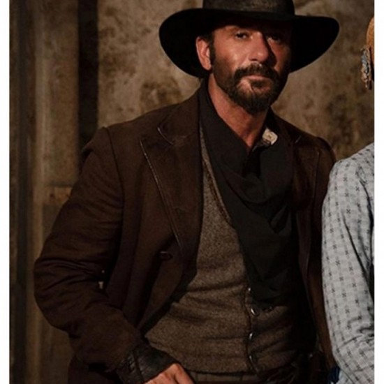 1883 Tim Mcgraw Wool Brown Coat