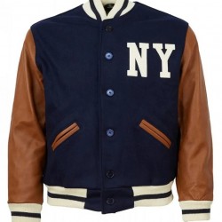 1940 NY Yankees Varsity Blue and Brown Jacket