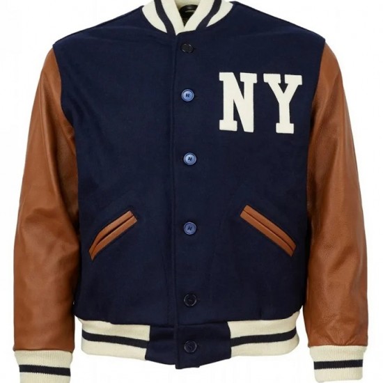 1940 NY Yankees Varsity Blue and Brown Jacket