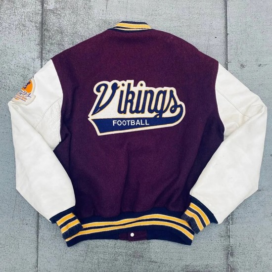 1980’s Minnesota Vikings NFC Champs Patch Varsity Jacket 1980’s Minnesota Vikings NFC Champs Patch Varsity Jacket
