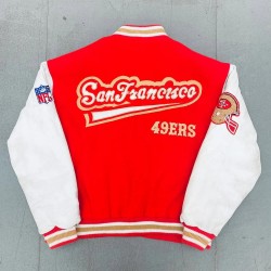 1990 Super Bowl XXIV Champions San Francisco 49ers Varsity Jacket