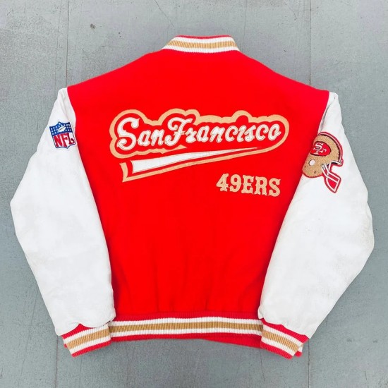 1990 Super Bowl XXIV Champions San Francisco 49ers Varsity Jacket 1990 Super Bowl XXIV Champions San Francisco 49ers Varsity Jacket