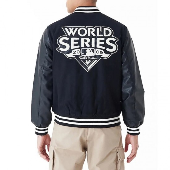 2009 NY Yankees World Series Black Varsity Jacket 2009 NY Yankees World Series Black Varsity Jacket