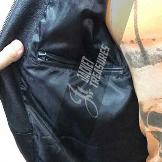 Jon Bernthal The Punisher Black Leather Coat Jon Bernthal The Punisher Black Leather Coat