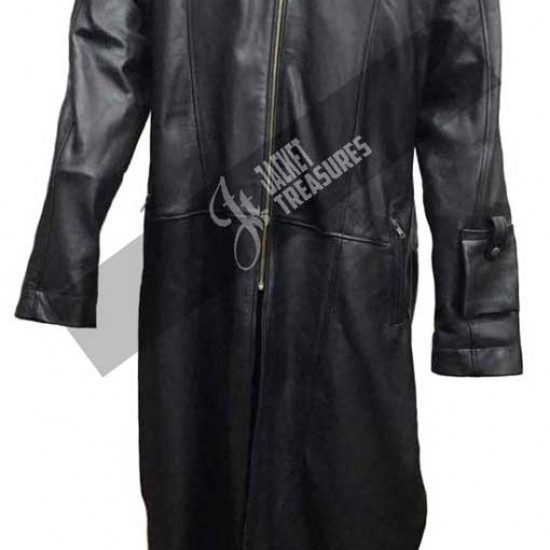 Jon Bernthal The Punisher Black Leather Coat Jon Bernthal The Punisher Black Leather Coat
