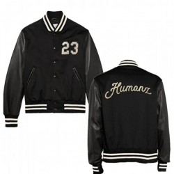 23 Humanz Black Varsity Letterman Jacket