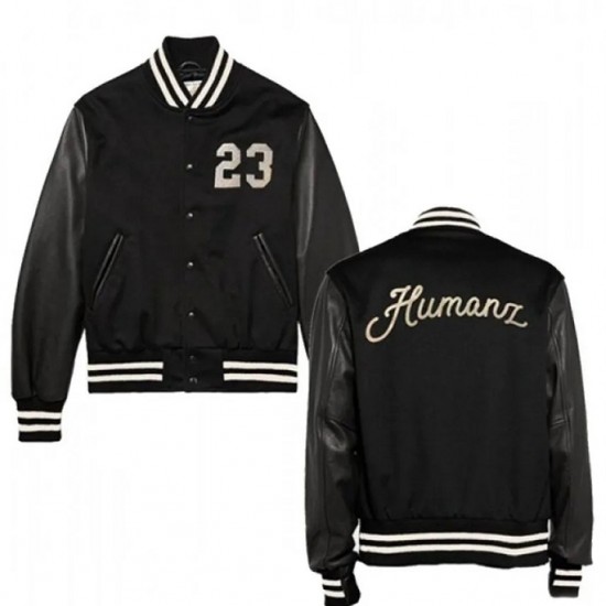 23 Humanz Black Varsity Letterman Jacket