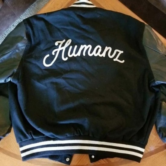 23 Humanz Black Varsity Letterman Jacket