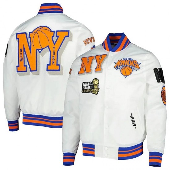 2x Finals Champions Mash Up Capsule New York Knicks White Jacket