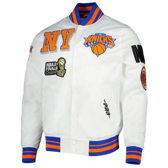 2x Finals Champions Mash Up Capsule New York Knicks White Jacket 2x Finals Champions Mash Up Capsule New York Knicks White Jacket