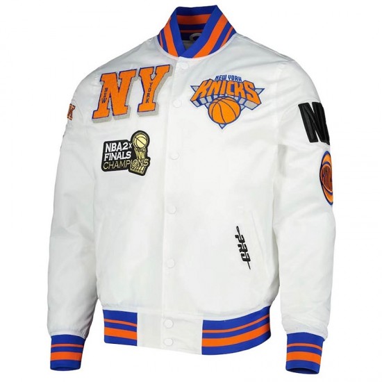 2x Finals Champions Mash Up New York Knicks White Jacket 2x Finals Champions Mash Up New York Knicks White Jacket