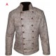 310 To Yuma Charlie Prince, Distressed White Real Leather Coat