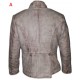 310 To Yuma Charlie Prince, Distressed White Real Leather Coat