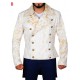 310 To Yuma Charlie Prince, Distressed White Real Leather Coat