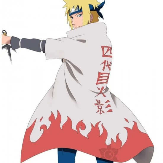 Anime 4th Hokage Naruto Cloak Costume