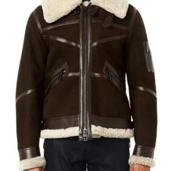 50 Cent Aviator Shearling Jacket