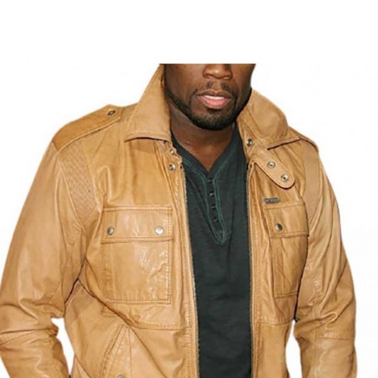 50 Cent Lisardo End of Watch Tan Brown Jacket