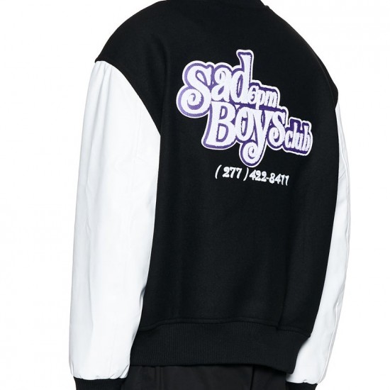 6PM Black Varsity Jacket