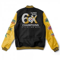 6X Champions Pittsburgh Steelers Varsity Jacket