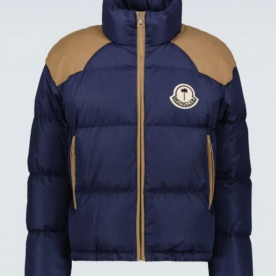 8 Moncler Palm Angels Kelsey Down blue Jacket