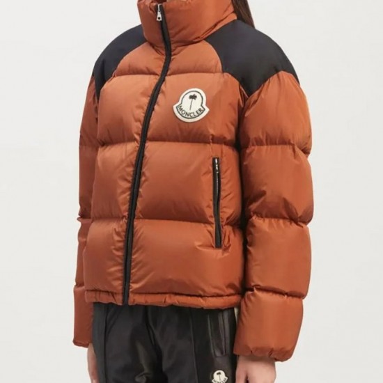 8 Moncler Palm Angels Kelsey Down brown Jacket