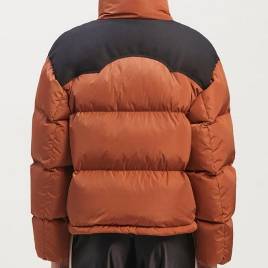 8 Moncler Palm Angels Kelsey Down brown Jacket