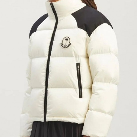 8 Moncler Palm Angels Kelsey Down white Jacket