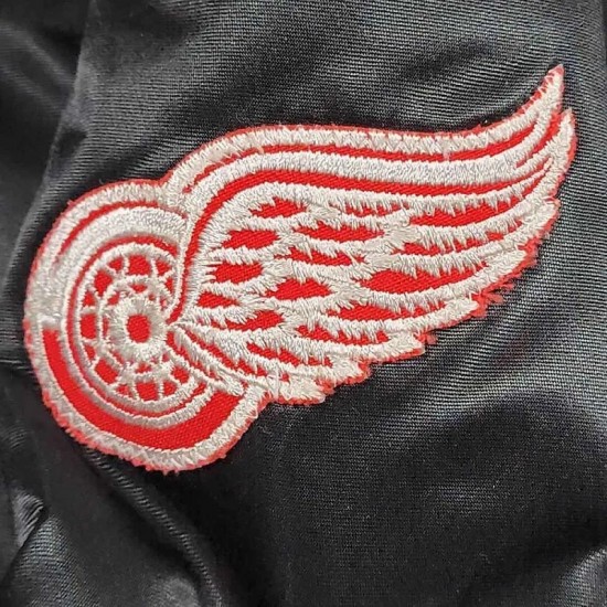 80’s Detroit Red Wings Black Bomber Jacket 80’s Detroit Red Wings Black Bomber Jacket
