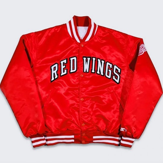 80’s Detroit Red Wings Red Bomber Jacket 80’s Detroit Red Wings Red Bomber Jacket