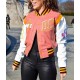 90th Anniversary Washington Commanders DC Pink Varsity Jacket 90th Anniversary Washington Commanders DC Pink Varsity Jacket