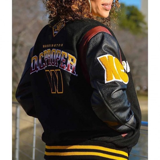 90th Anniversary Washington Commanders DC Varsity Jacket