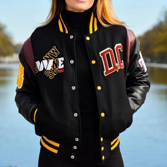 90th Anniversary Washington Commanders DC Varsity Jacket 90th Anniversary Washington Commanders DC Varsity Jacket