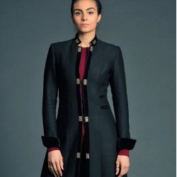 A Discovery of Witches Aiysha Hart Black Wool Coat