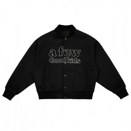 A Few Good Kids Varsity Wool Logo Black Jacket