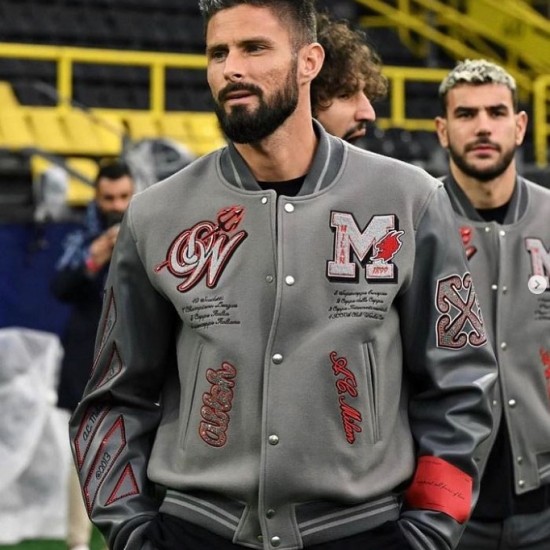 AC Milan Grey Varsity Jacket