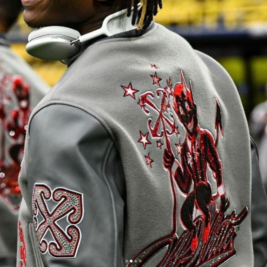 AC Milan Grey Varsity Jacket