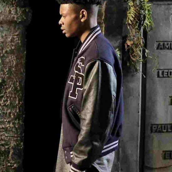 Cloak & Dagger Aubrey Joseph Blue Varsity Jacket