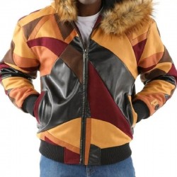 Abstract Pattern Woolen Pelle Pelle Jacket