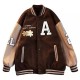 Achock Brown Wool Varsity Jacket Achock Brown Wool Varsity Jacket