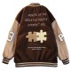 Achock Brown Wool Varsity Jacket Achock Brown Wool Varsity Jacket