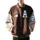 Achock Brown Wool Varsity Jacket Achock Brown Wool Varsity Jacket