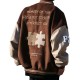 Achock Brown Wool Varsity Jacket Achock Brown Wool Varsity Jacket