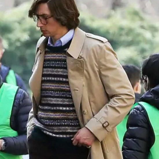 Adam Driver House of Gucci Double Breasted Coat