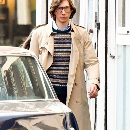 Adam Driver House of Gucci Double Breasted Coat