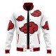 Akatsuki White Pattern Naruto Varsity Jacket Akatsuki White Pattern Naruto Varsity Jacket