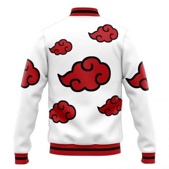 Akatsuki White Pattern Naruto Varsity Jacket