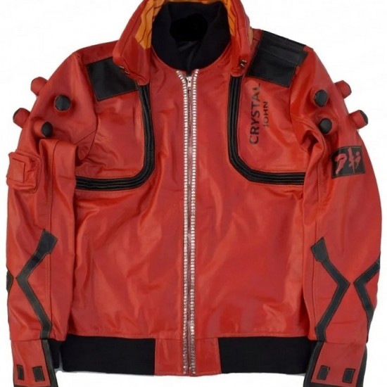Akira Kaneda Cyberpunk 2077 Red Leather Jacket