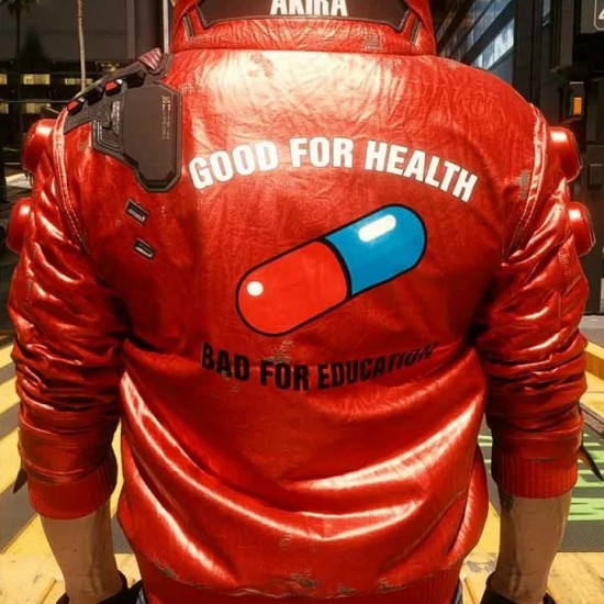 Akira Kaneda Cyberpunk 2077 Red Leather Jacket